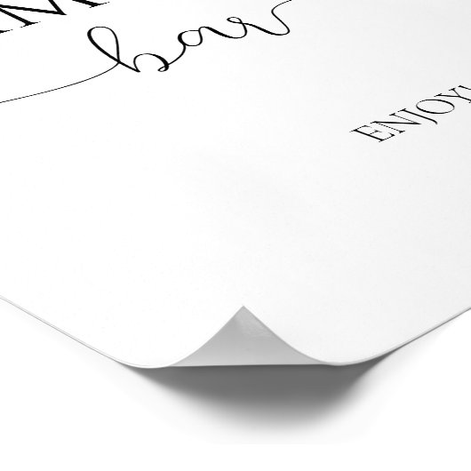 Einfaches Minimal Script Brautparty Mimosa Bar Poster (Ecke)