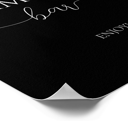 Einfaches Minimal Script Brautparty Mimosa Bar Poster (Ecke)