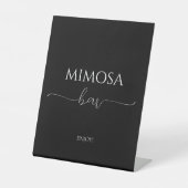 Einfaches Minimal Script Brautparty Mimosa Bar Sockelschild (Vorderseite)