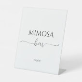 Einfaches Minimal Script Brautparty Mimosa Bar Sockelschild (Vorderseite)
