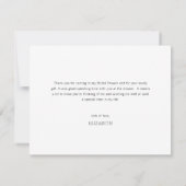 Einfaches Minimal Script Brautparty Vielen Dank Ka Einladung (Rückseite)