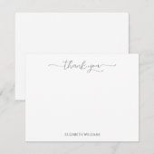 Einfaches Minimal Script Brautparty Vielen Dank Ka Einladung (Vorne/Hinten)