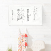 Einfaches Minimal Script Brautparty Willkommen Banner (Insitu)