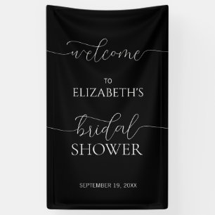 Einfaches Minimal Script Brautparty Willkommen Banner