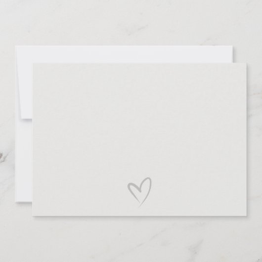 Einfaches Minimal Script Schwarz-weiß Probe Dinner Einladung (Rückseite)