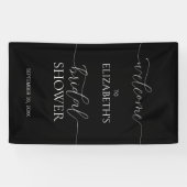 Einfaches Minimal-Skript Hochzeitsdusche Willkomme Banner (Horizontal)