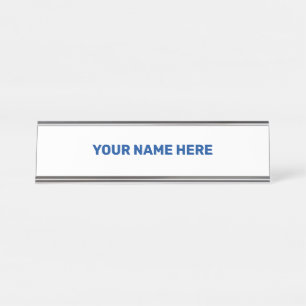 EINFACHES MINIMAL-TEXT-STYLE-TÜR-SIGN SCHREIBTISCHNAMENSPLAKETTE