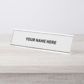 EINFACHES MINIMAL-TEXT-STYLE-TÜR-SIGN SCHREIBTISCHNAMENSPLAKETTE (Vorderseite )