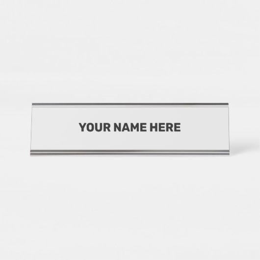 EINFACHES MINIMAL-TEXT-STYLE-TÜR-SIGN SCHREIBTISCHNAMENSPLAKETTE (Vorderseite )
