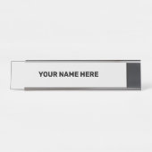 EINFACHES MINIMAL-TEXT-STYLE-TÜR-SIGN SCHREIBTISCHNAMENSPLAKETTE (Vorderseite )