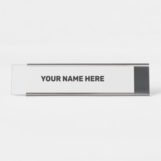 EINFACHES MINIMAL-TEXT-STYLE-TÜR-SIGN SCHREIBTISCHNAMENSPLAKETTE (Vorderseite )