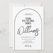 Einfaches Minimal-Typografie-Script-Brautparty Einladung (Vorderseite)