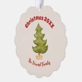 Einfaches Minimal Weihnachtsbaum Jahr Sake Foto Ornament Karte (Links)