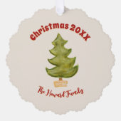 Einfaches Minimal Weihnachtsbaum Jahr Sake Foto Ornament Karte (Vorderseite)