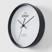 Einfaches Minimal-White-Logo für Unternehmen Uhr (Winkel)