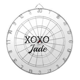 Einfaches Minimal Xoxo Liebe Fügen Sie Ihren Text Dartscheibe