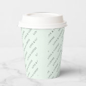 Einfaches minimales benutzerdefiniertes Textmuster Pappbecher (Links)