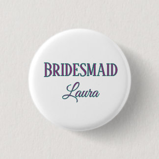 Einfaches minimales Brautjungfer-Geschenk Jahr Nam Button