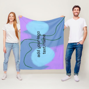 einfaches minimales Design Ihres Logo-Fleece-Decke Fleecedecke