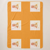 einfaches minimales Design Ihres Logos Fleece-Deck Sherpadecke (Vorderseite)