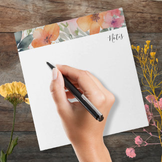 Einfaches minimales florales Alltagsdesign Notizblock