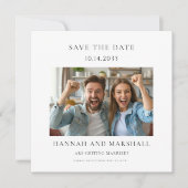Einfaches minimales Foto Save the Date Einladung (Vorderseite)