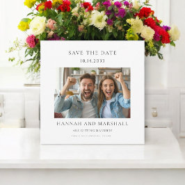 Einfaches minimales Foto Save the Date Einladung