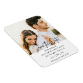 Einfaches Minimales Foto Speichern der Datumsmagne Magnet (Rechte Seite)