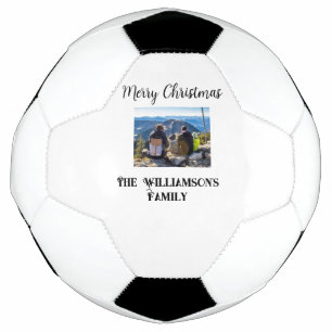 einfaches minimales frohe Weihnachten Familienname Fußball