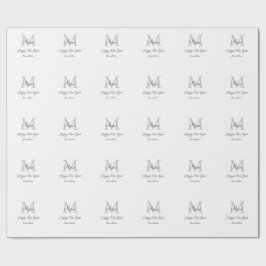 einfaches minimales frohes neues jahr monogramm gr geschenkpapier