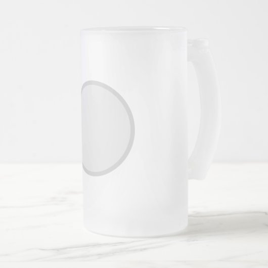 einfaches minimales Fügen Sie Ihren Text Monogramm Mattglas Bierglas (VorderseiteRechts)