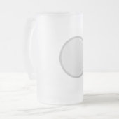 einfaches minimales Fügen Sie Ihren Text Monogramm Mattglas Bierglas (Vorderseite Links)