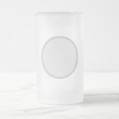 einfaches minimales Fügen Sie Ihren Text Monogramm Mattglas Bierglas (Mittel)