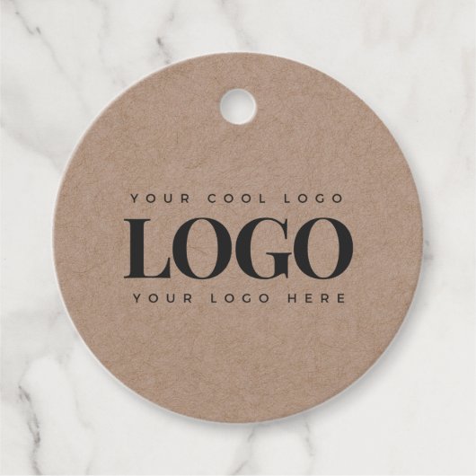 Einfaches Minimales Geschäft mit dem Logo "Kraft S Geschenkanhänger (Vorderseite)