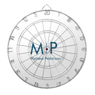 einfaches, minimales Hinzufügen monogramm Name Buc Dartscheibe