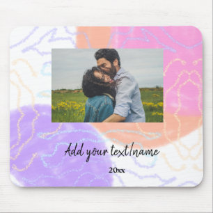 einfaches minimales individuelles Namensmonogramm Mousepad