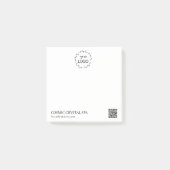 *~* Einfaches Minimales Logo AP8 QR Post-it Klebezettel (Vorderseite)