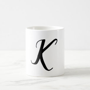 EINFACHES MINIMALES MONOGRAMM INDIVIDUELLER NAME S KAFFEETASSE