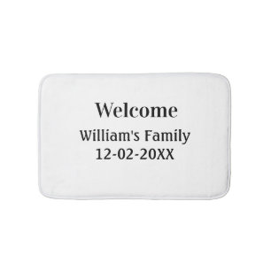 einfaches minimales Monogramm-Logo personalisierte Badematte