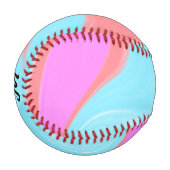 einfaches minimales Monogramm-Logo personalisierte Baseball (Vorderseite Links)