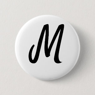 einfaches minimales Monogramm-Logo personalisierte Button