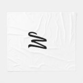 einfaches minimales Monogramm-Logo personalisierte Fleecedecke (Vorderseite (Horizontal))