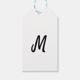 einfaches minimales Monogramm-Logo personalisierte Geschenkanhänger