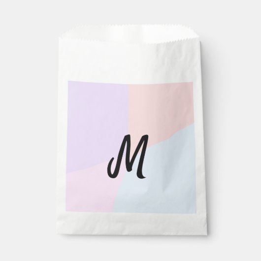 einfaches minimales Monogramm-Logo personalisierte Geschenktütchen (Vorderseite)