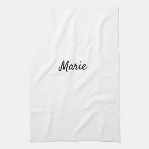 einfaches minimales Monogramm-Logo personalisierte Geschirrtuch