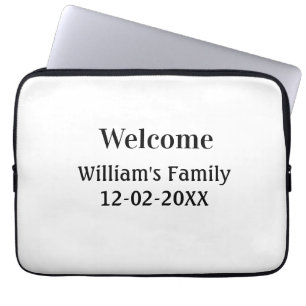 einfaches minimales Monogramm-Logo personalisierte Laptopschutzhülle