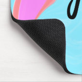 einfaches minimales Monogramm-Logo personalisierte Mousepad (Ecke)