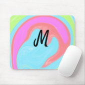 einfaches minimales Monogramm-Logo personalisierte Mousepad (Mit Mouse)