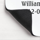 einfaches minimales Monogramm-Logo personalisierte Mousepad (Ecke)
