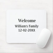 einfaches minimales Monogramm-Logo personalisierte Mousepad (Mit Mouse)